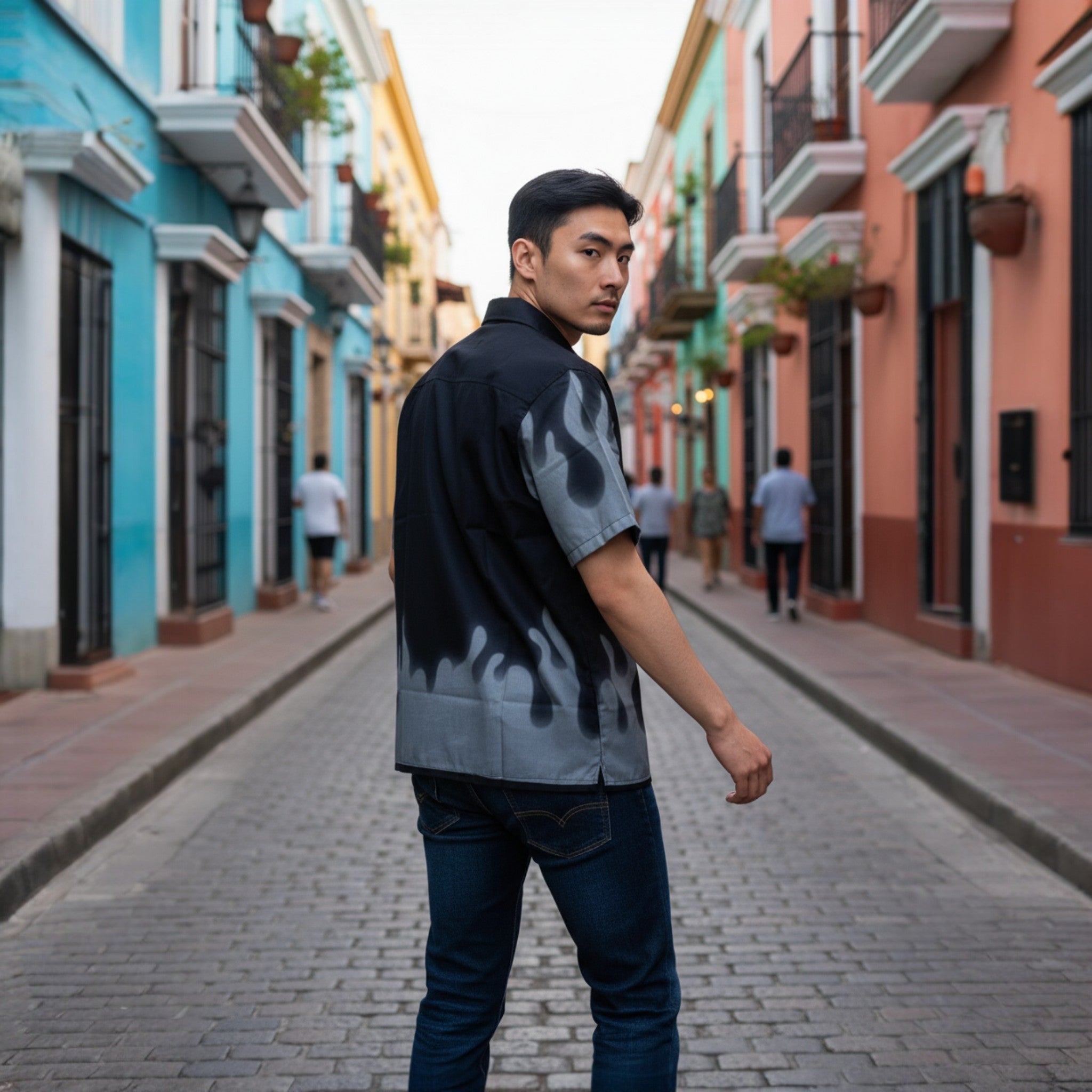 Casual Black Linen Shirt