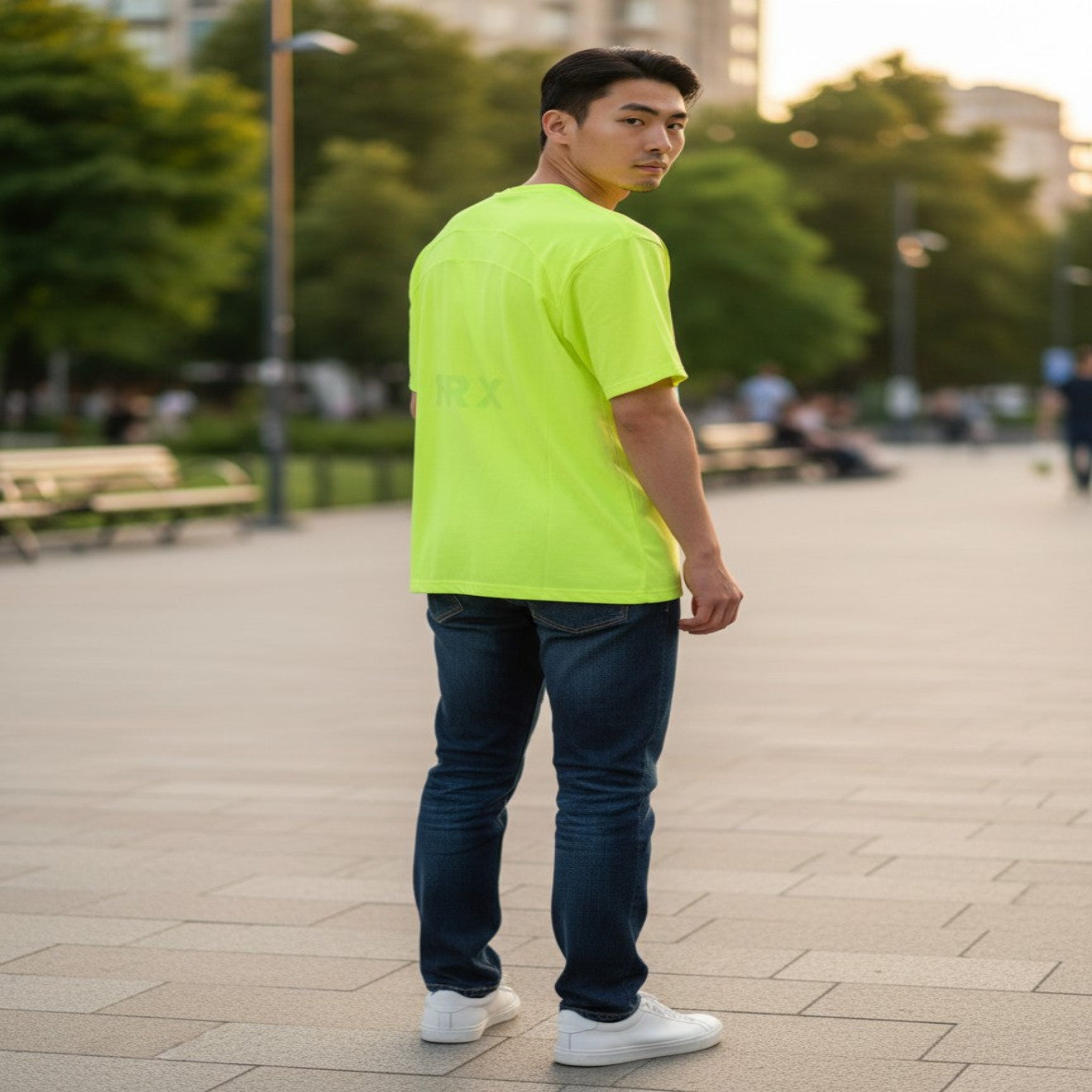 HRX Training Tees -  Neon Green
